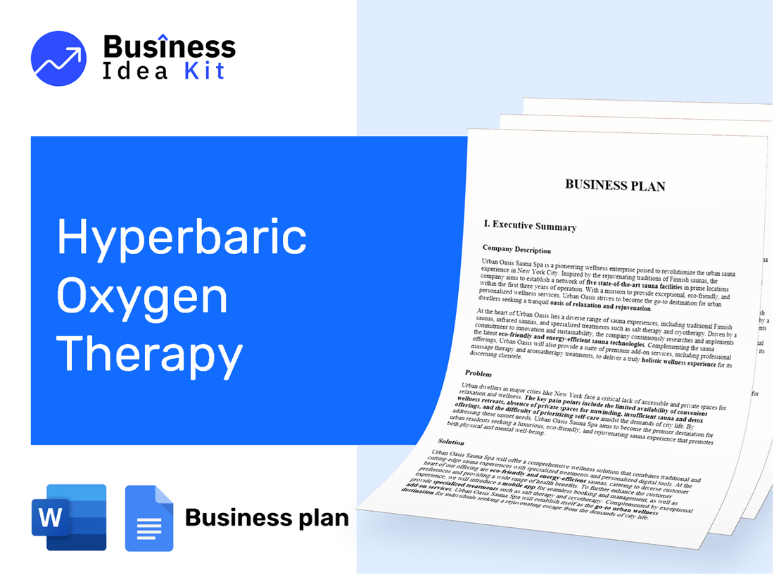 Hyperbaric Oxygen Therapy Business Plan Example