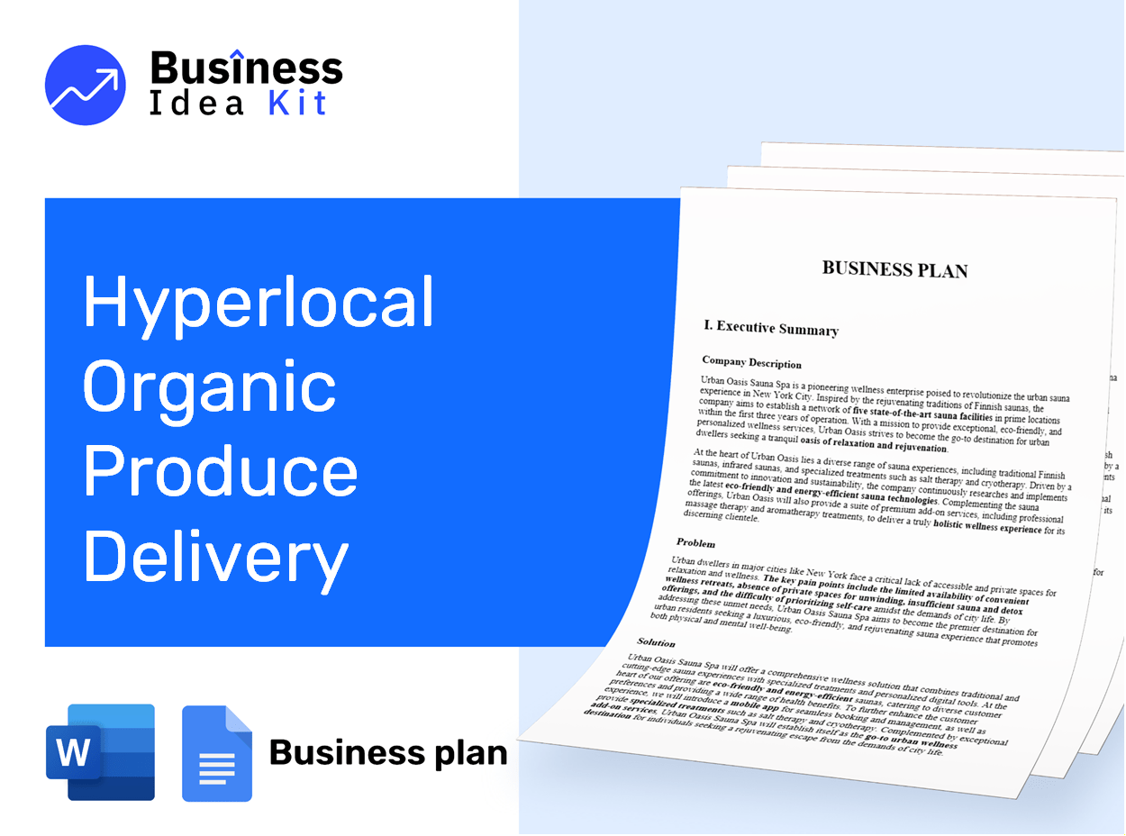 Hyperlocal Organic Produce Delivery Business Plan Example