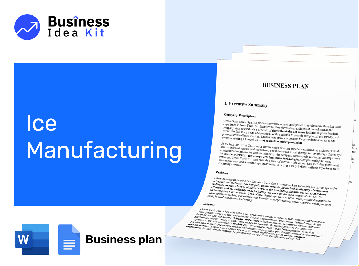 Ice Manufacturing Business Plan Example
