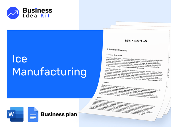 Ice Manufacturing Business Plan Example