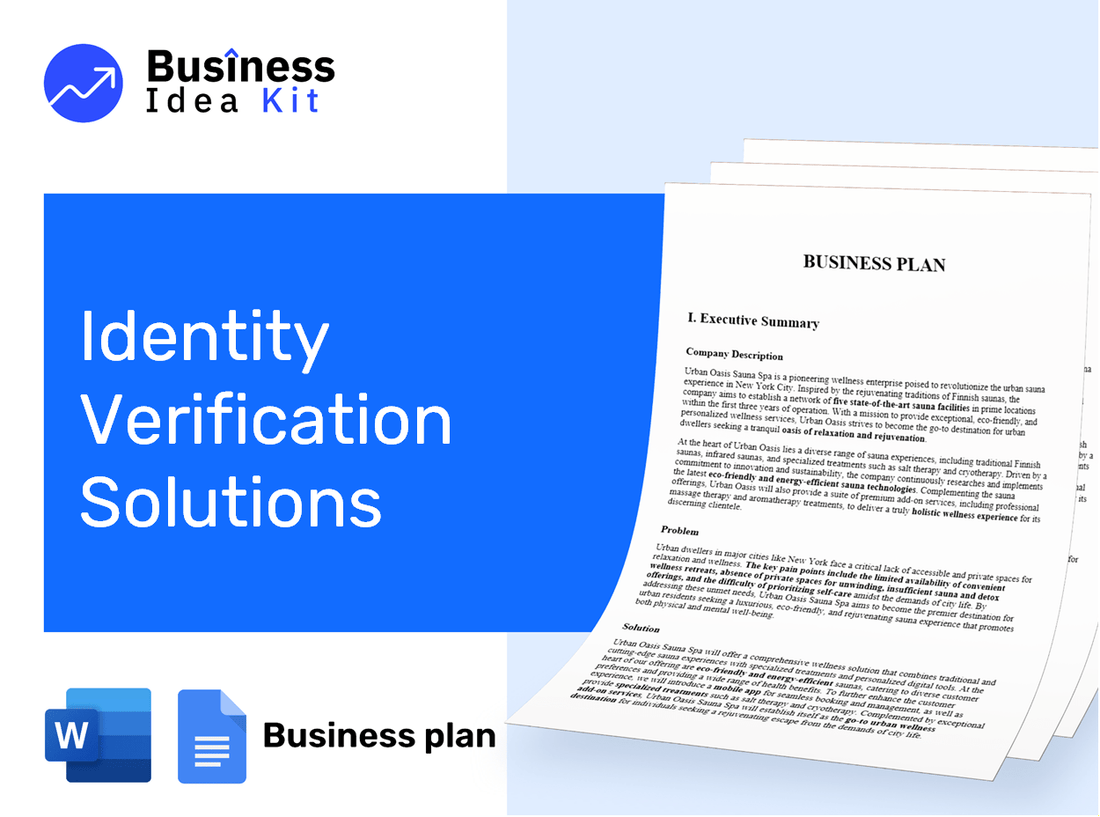 Identity Verification Solutions Business Plan Example