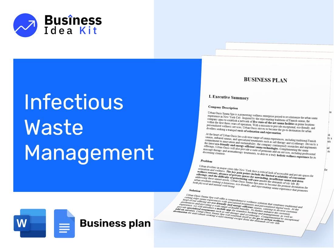 Infectious Waste Management Business Plan Example