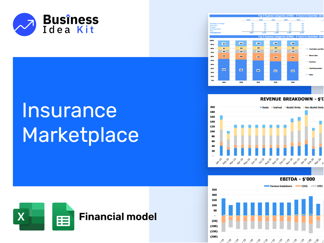 Insurance Marketplace Financial Model Example