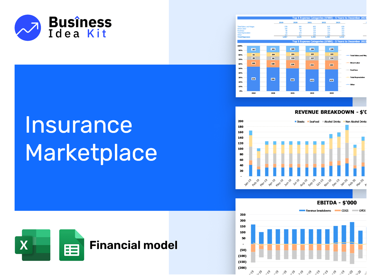 Insurance Marketplace Financial Model Example