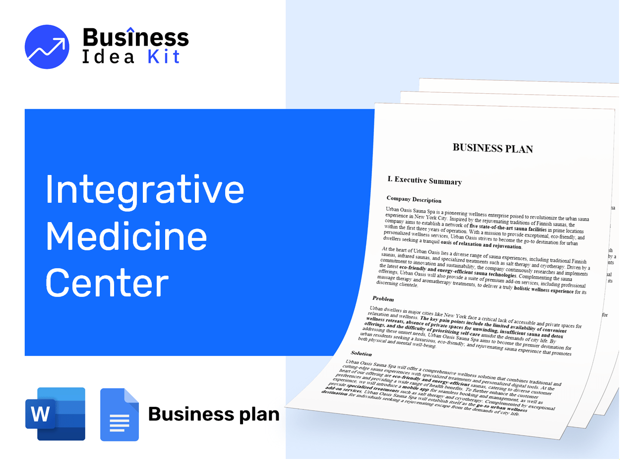 Integrative Medicine Center Business Plan Example