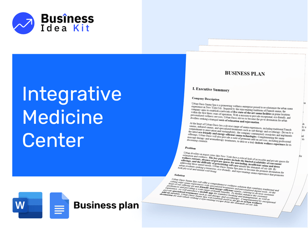 Integrative Medicine Center Business Plan Example