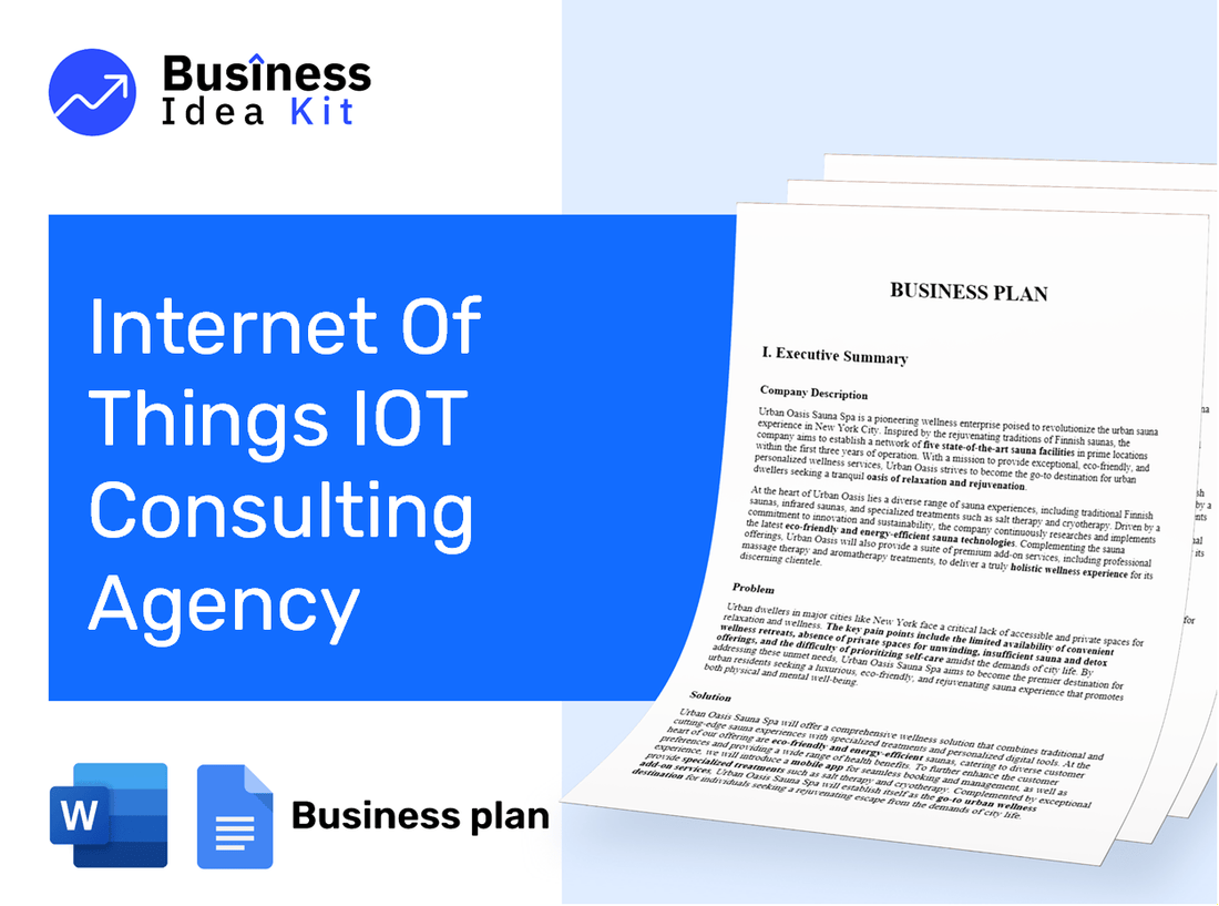 Internet Of Things Iot Consulting Agency Business Plan Example