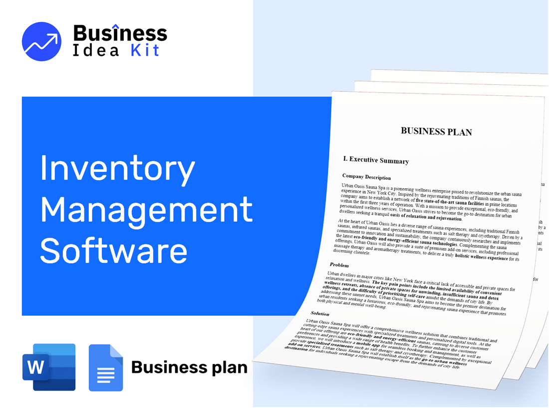 Inventory Management Software Business Plan Example