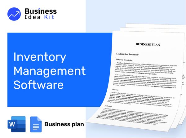 Inventory Management Software Business Plan Example