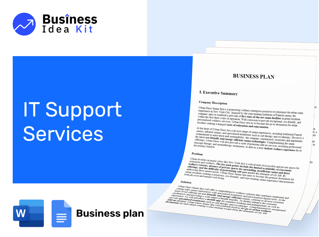 It Support Services Business Plan Example