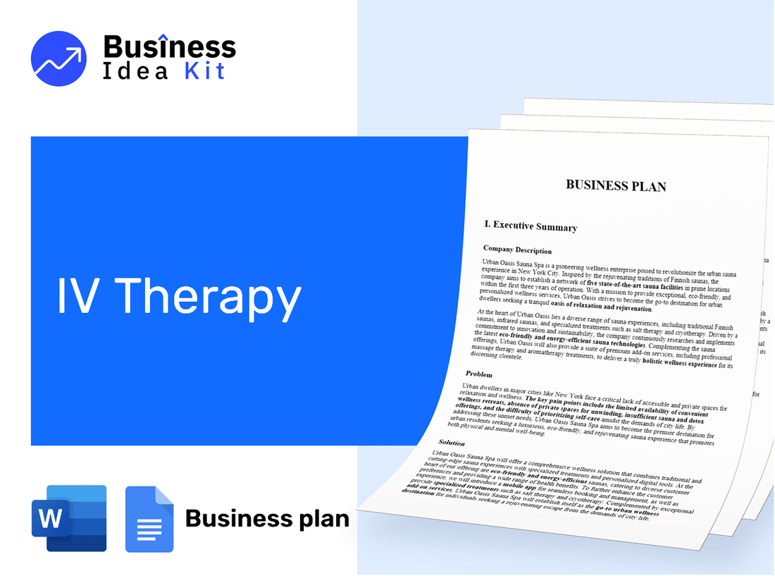 Iv Therapy Business Plan Example