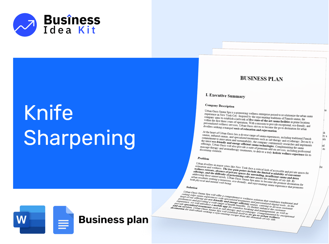 Knife Sharpening Business Plan Example