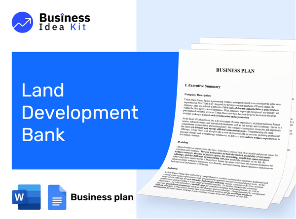 Land Development Bank Business Plan Example