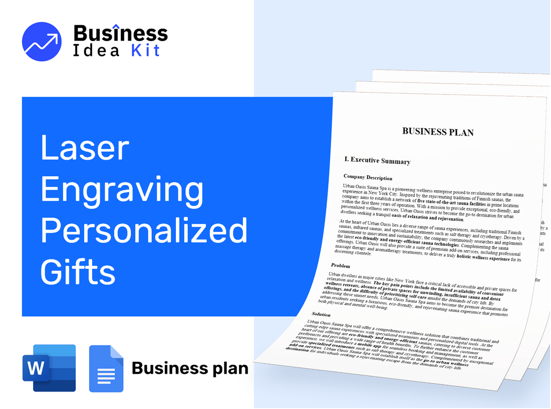 Laser Engraving Personalized Gifts Business Plan Example