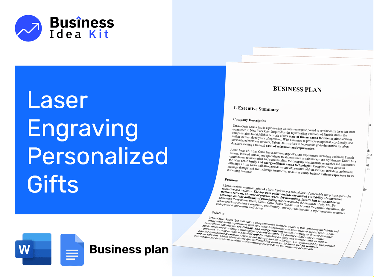 Laser Engraving Personalized Gifts Business Plan Example