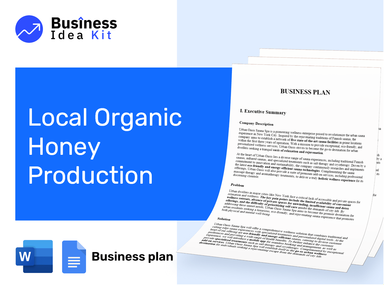 Local Organic Honey Production Business Plan Example