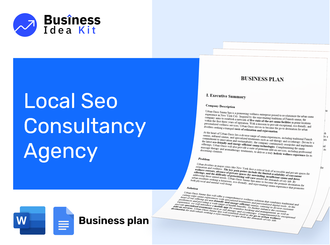 Local Seo Consultancy Agency Business Plan Example