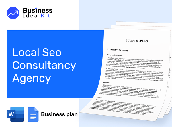 Local Seo Consultancy Agency Business Plan Example