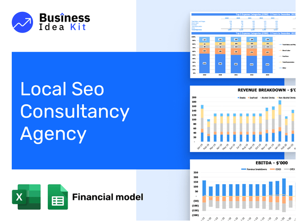 Local Seo Consultancy Agency Financial Model Example