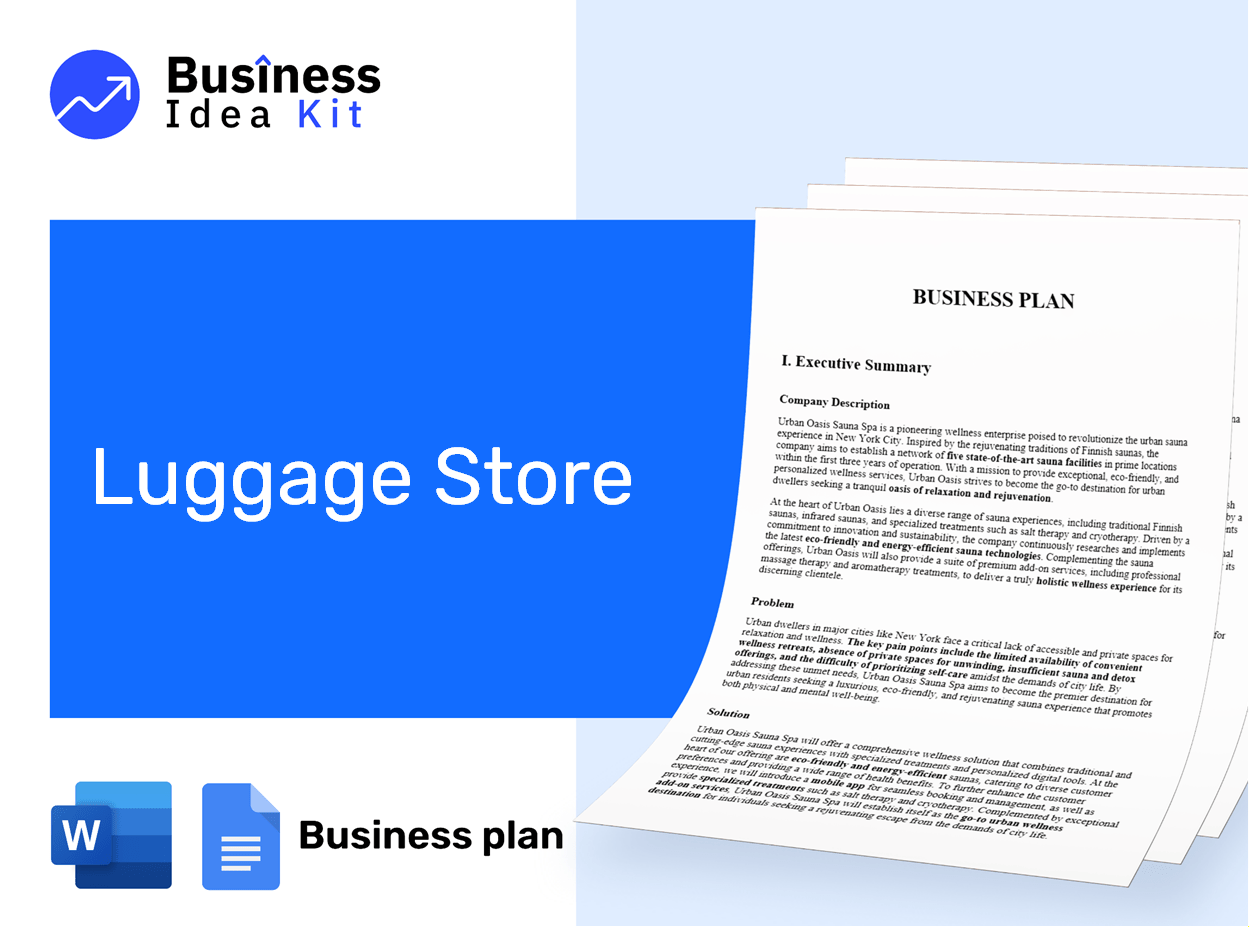 Luggage Store Business Plan Example