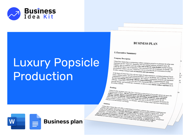 Luxury Popsicle Production Business Plan Example