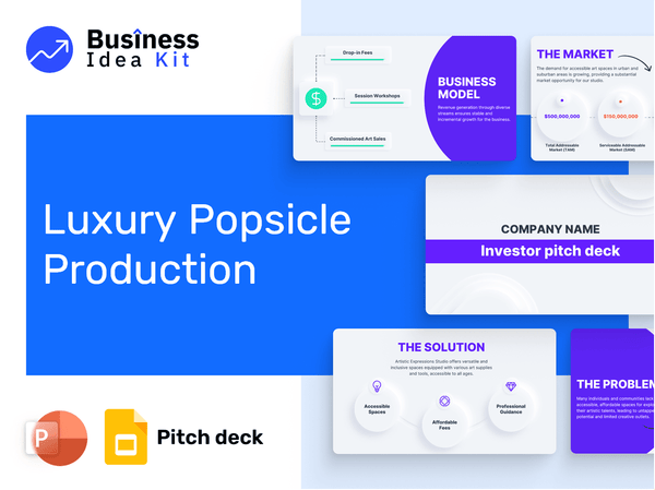 Luxury Popsicle Production Pitch Deck Example