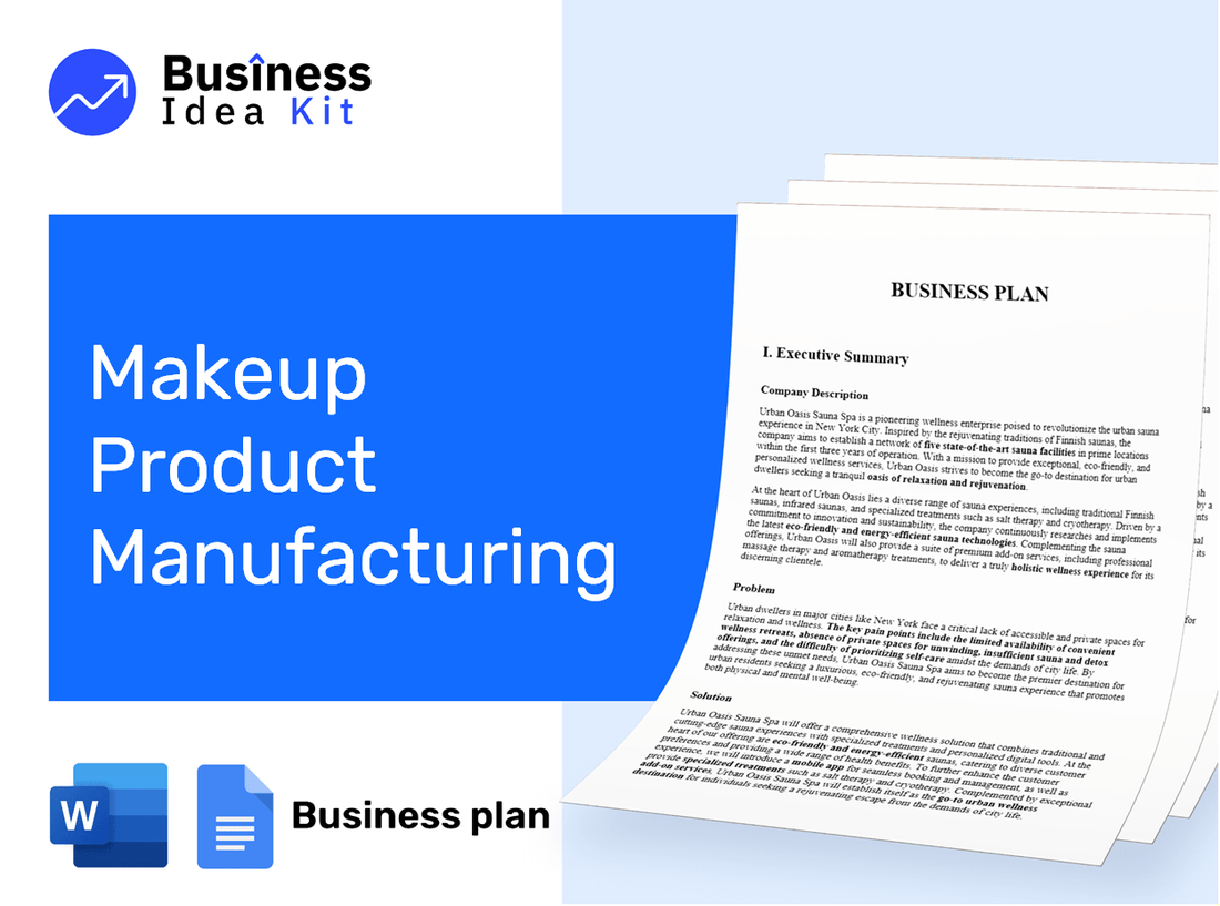Makeup Product Manufacturing Business Plan Example