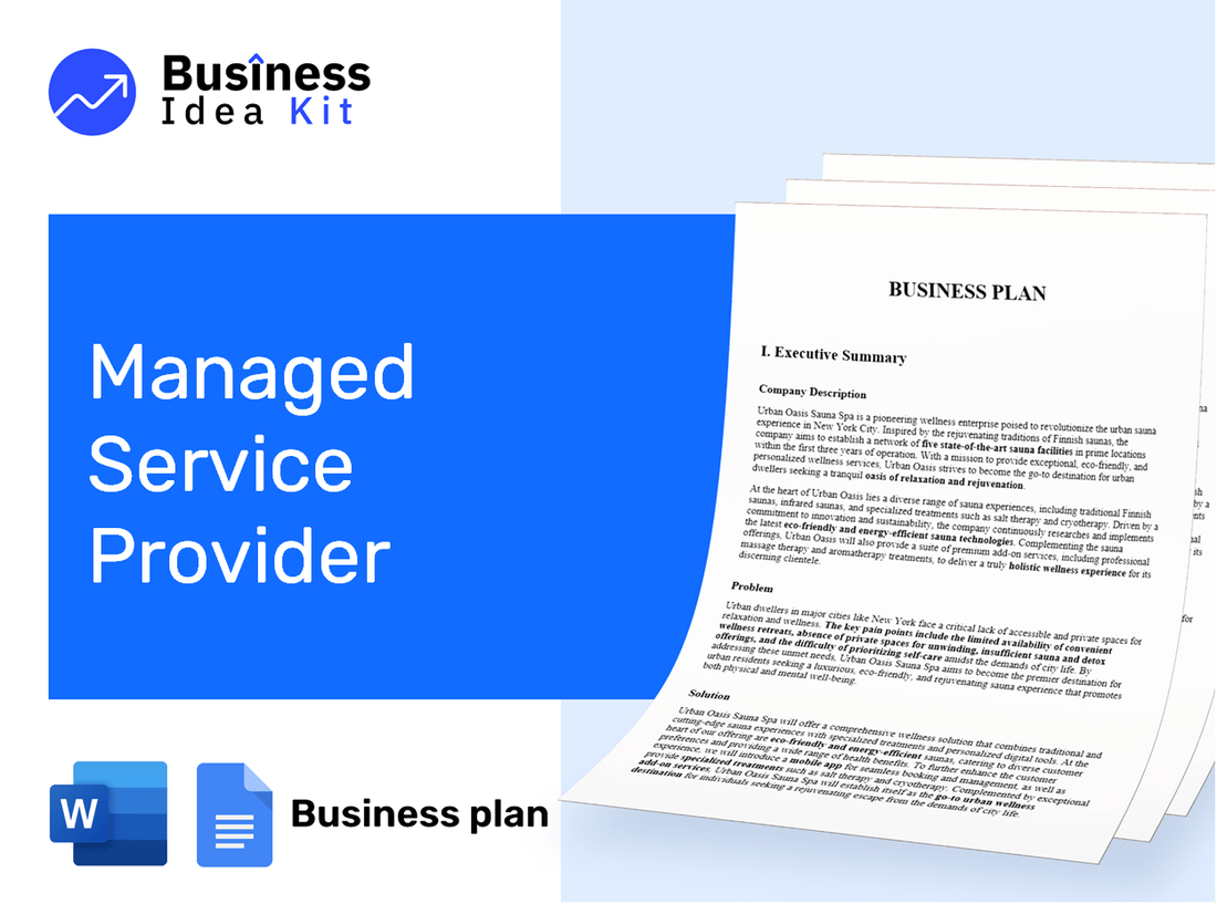 Managed Service Provider Business Plan Example