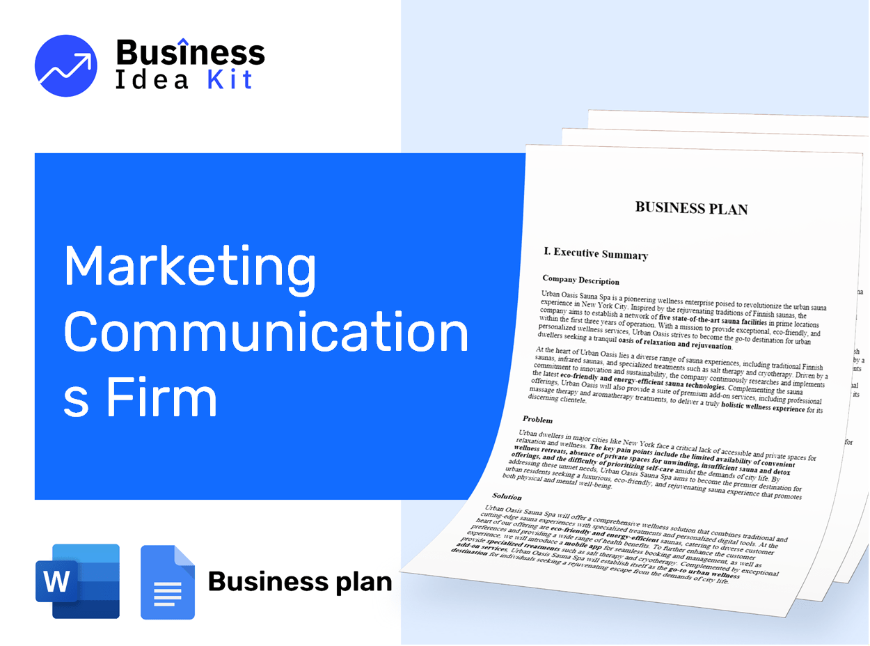 Marketing Communications Firm Business Plan Example
