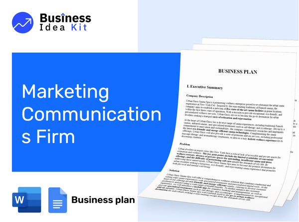 Marketing Communications Firm Business Plan Example