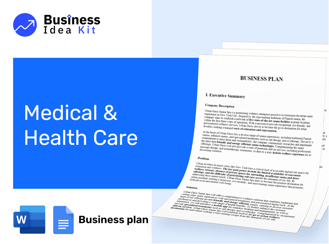 Medical And Health Care Business Plan Example