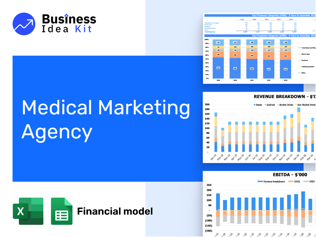 Medical Marketing Agency Financial Model Example