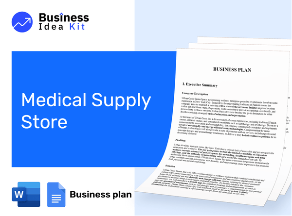 Medical Supply Store Business Plan Example