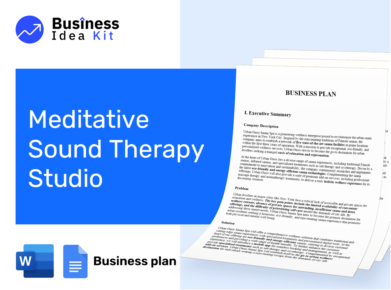 Meditative Sound Therapy Studio Business Plan Example