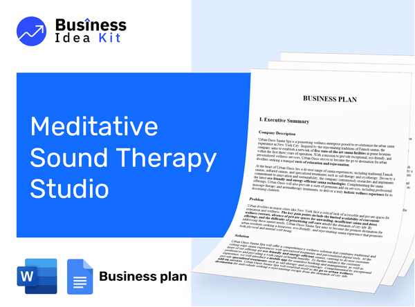 Meditative Sound Therapy Studio Business Plan Example