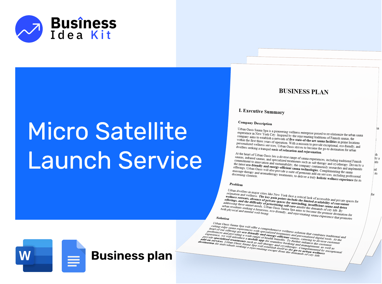 Micro Satellite Launch Service Business Plan Example