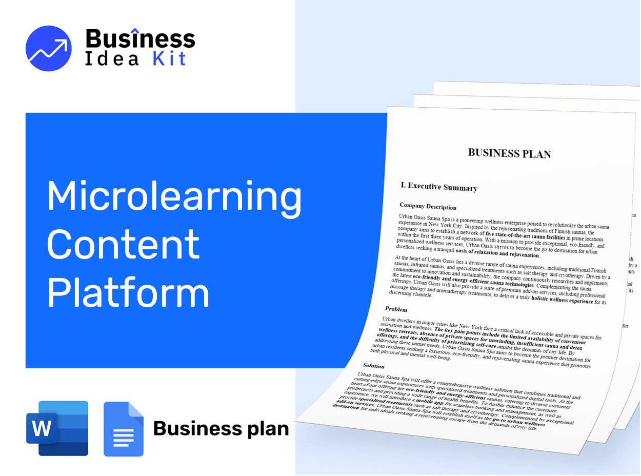 Microlearning Content Platform Business Plan Example