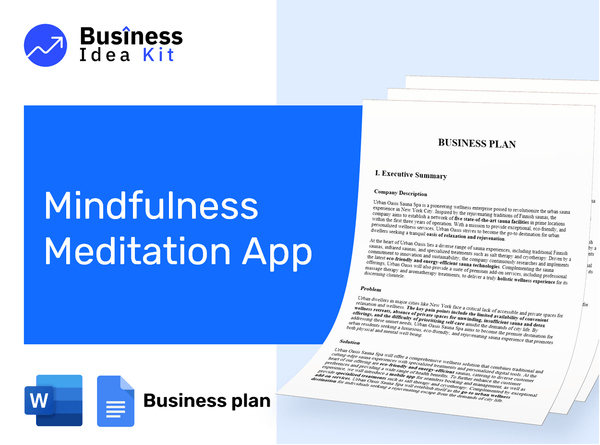 Mindfulness Meditation App Business Plan Example
