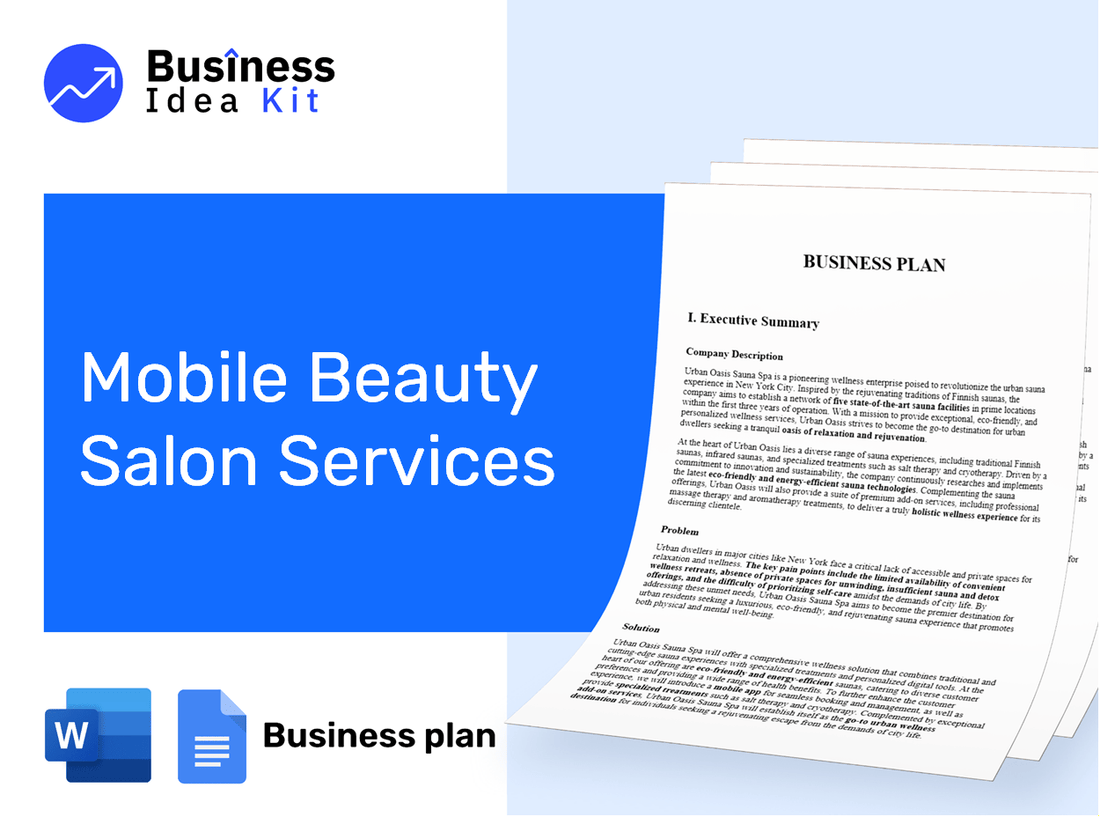Mobile Beauty Salon Services Business Plan Example
