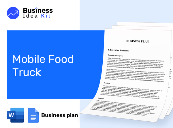 Mobile Food Truck Business Plan Example