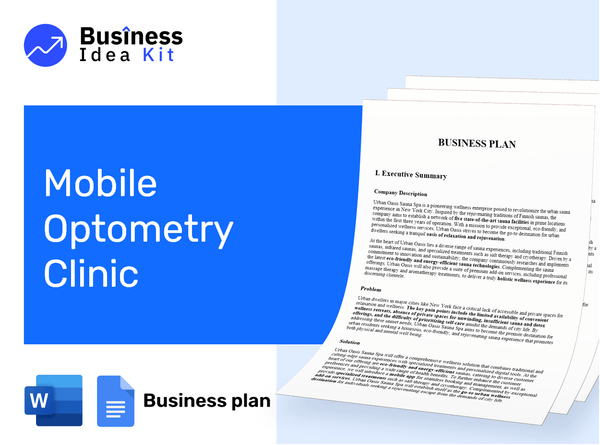 Mobile Optometry Clinic Business Plan Example