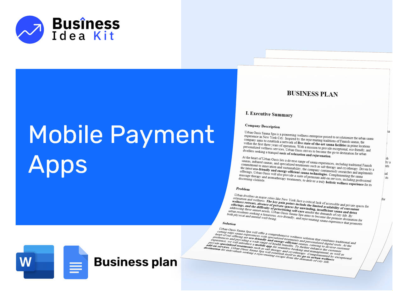 Mobile Payment Apps Business Plan Example