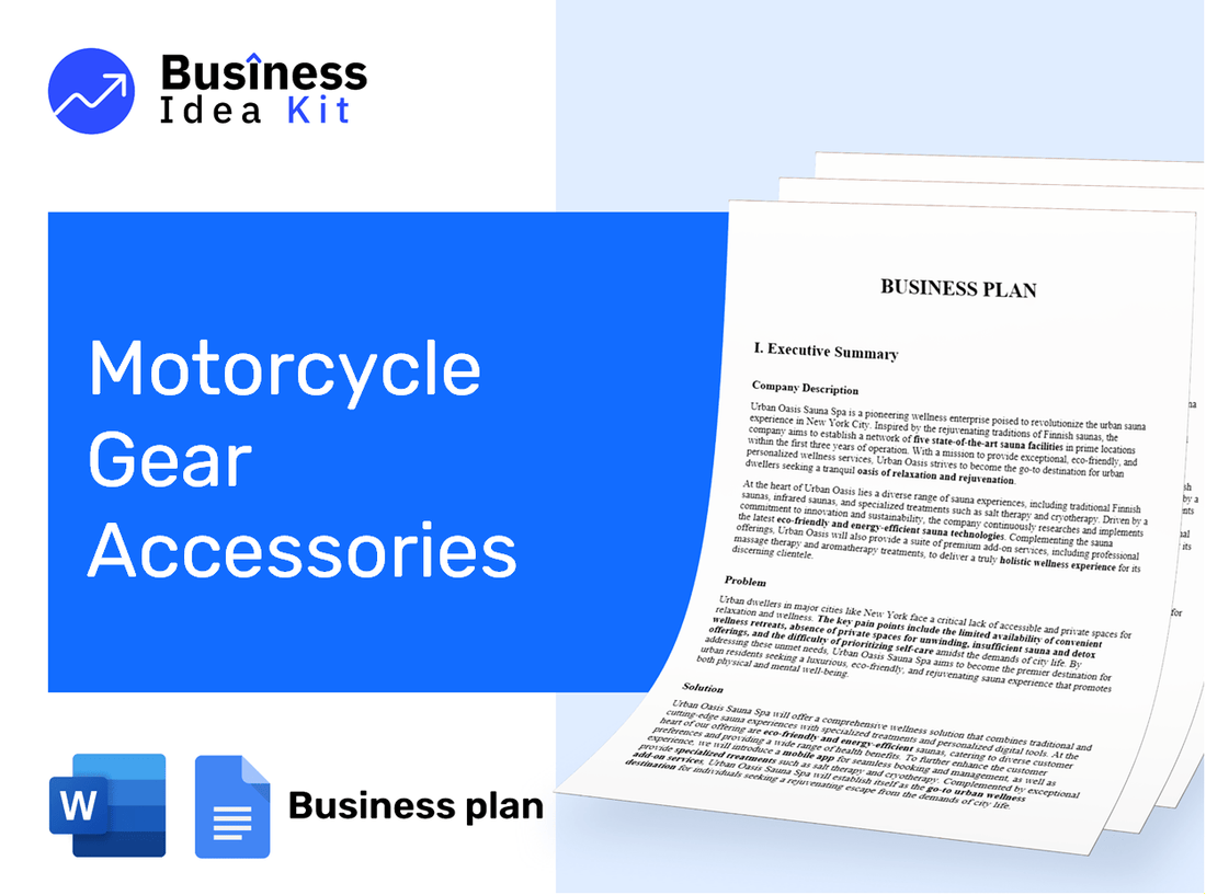 Motorcycle Gear Accessories Business Plan Example