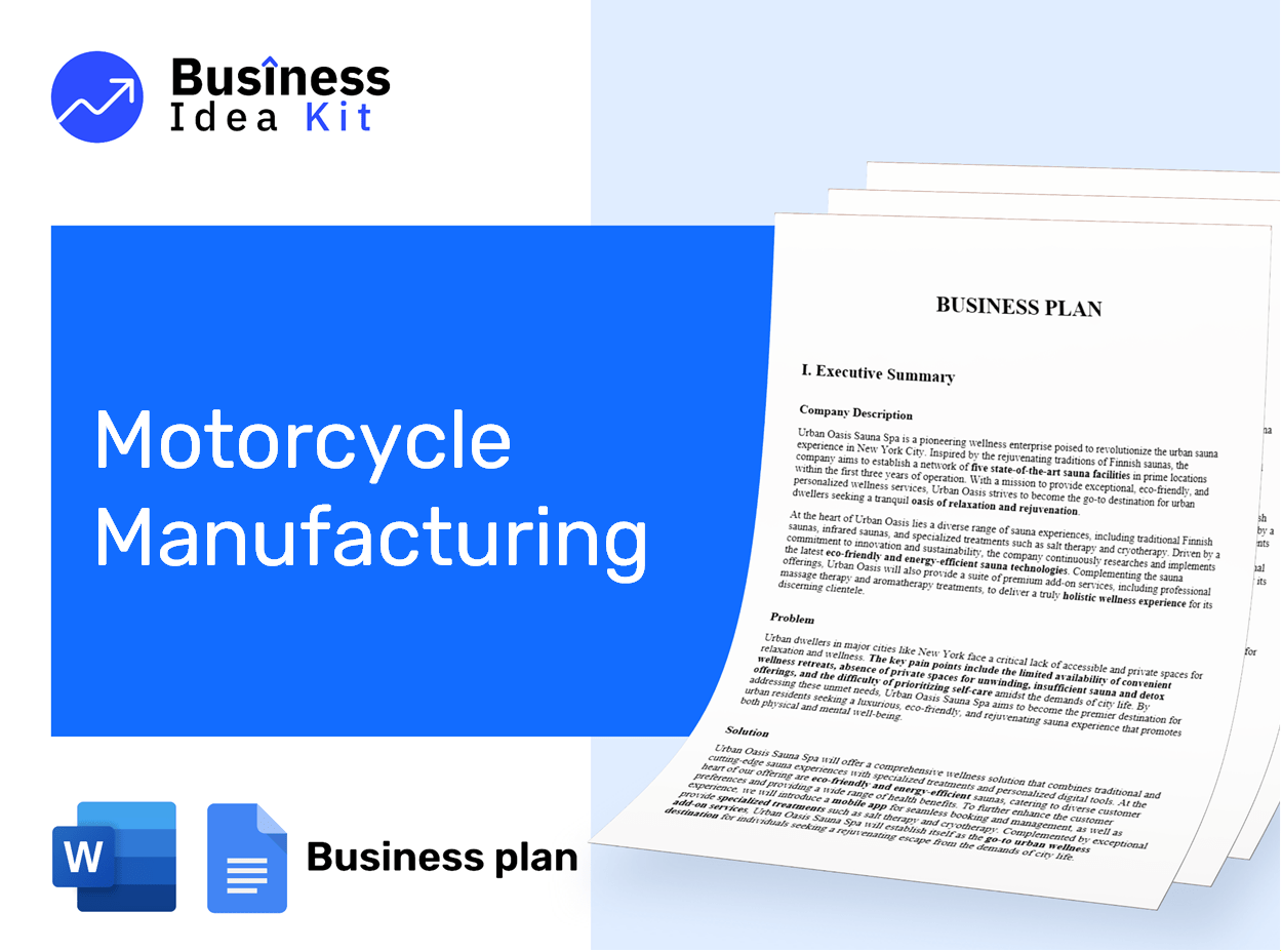 Motorcycle Manufacturing Business Plan Example