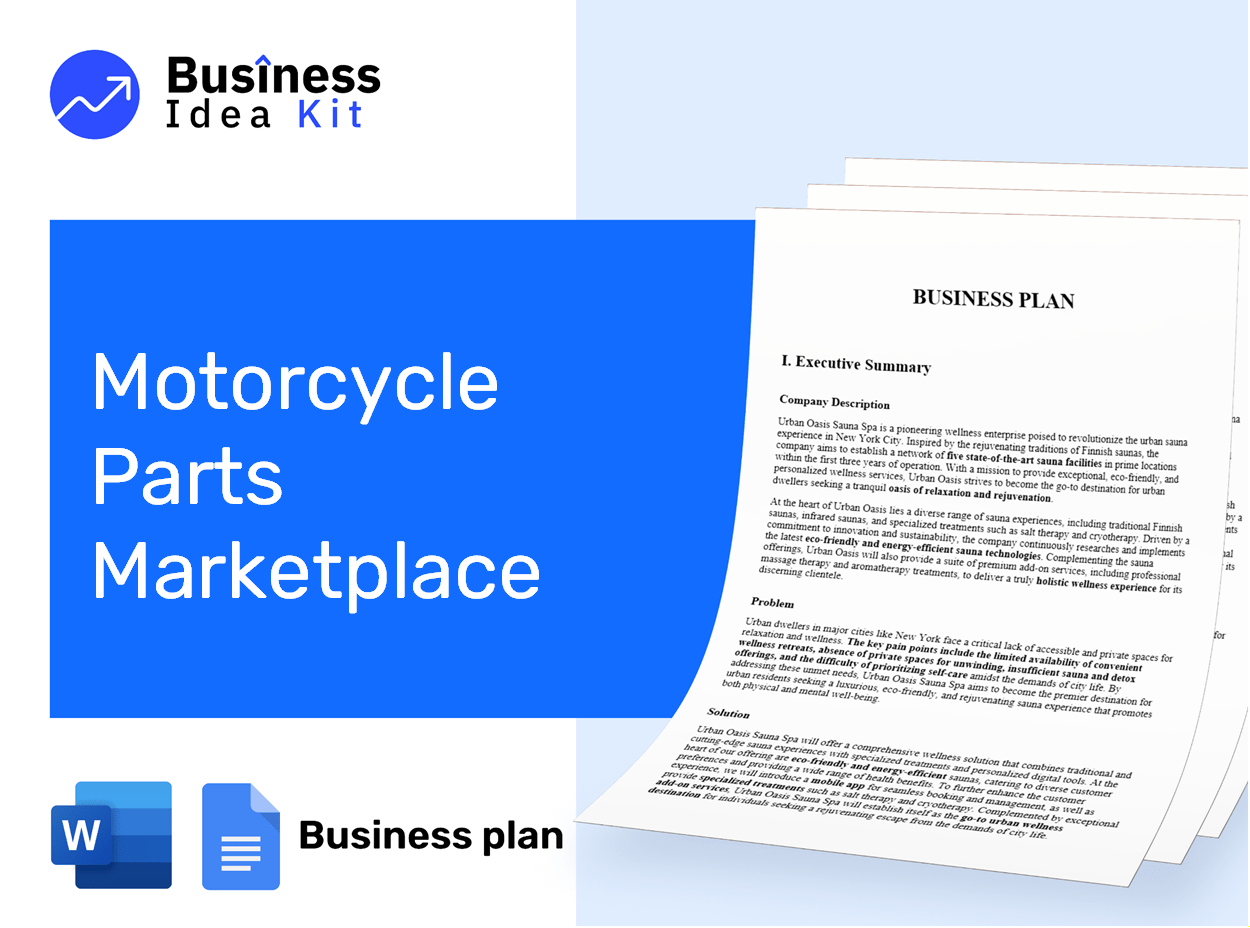 Motorcycle Parts Marketplace Business Plan Example