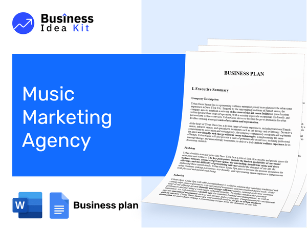 Music Marketing Agency Business Plan Example