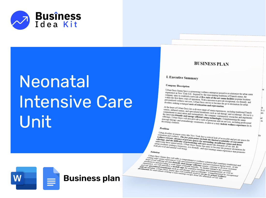 Neonatal Intensive Care Unit Business Plan Example