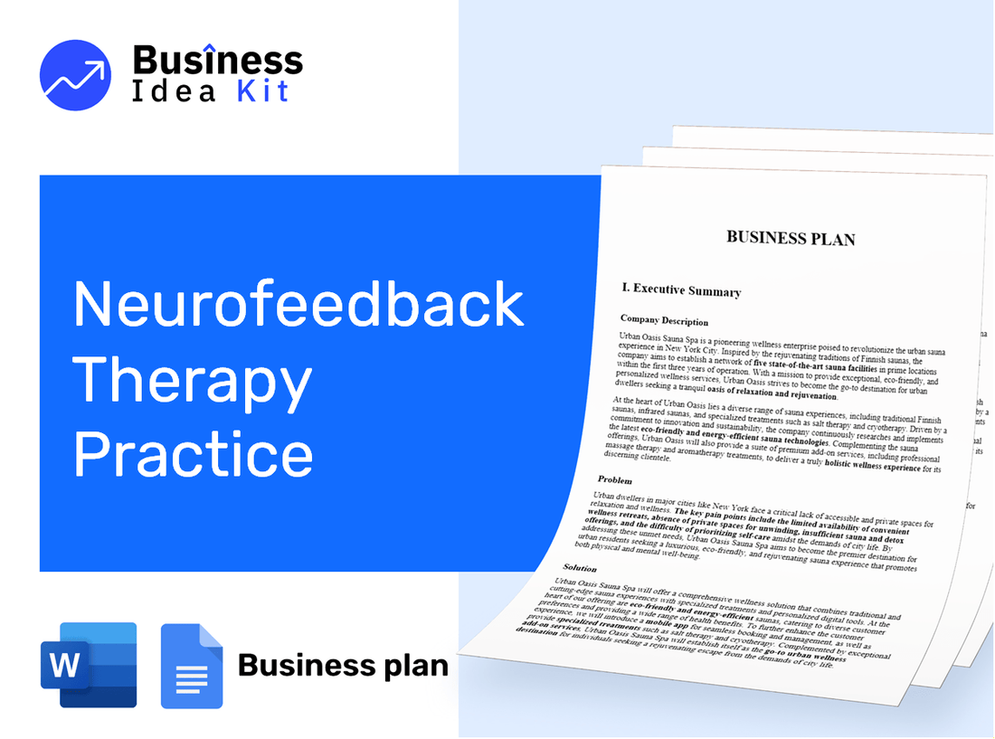 Neurofeedback Therapy Practice Business Plan Example