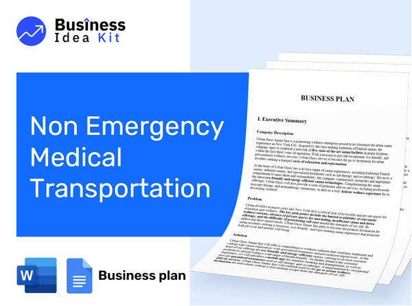 Non Emergency Medical Transportation Business Plan Example