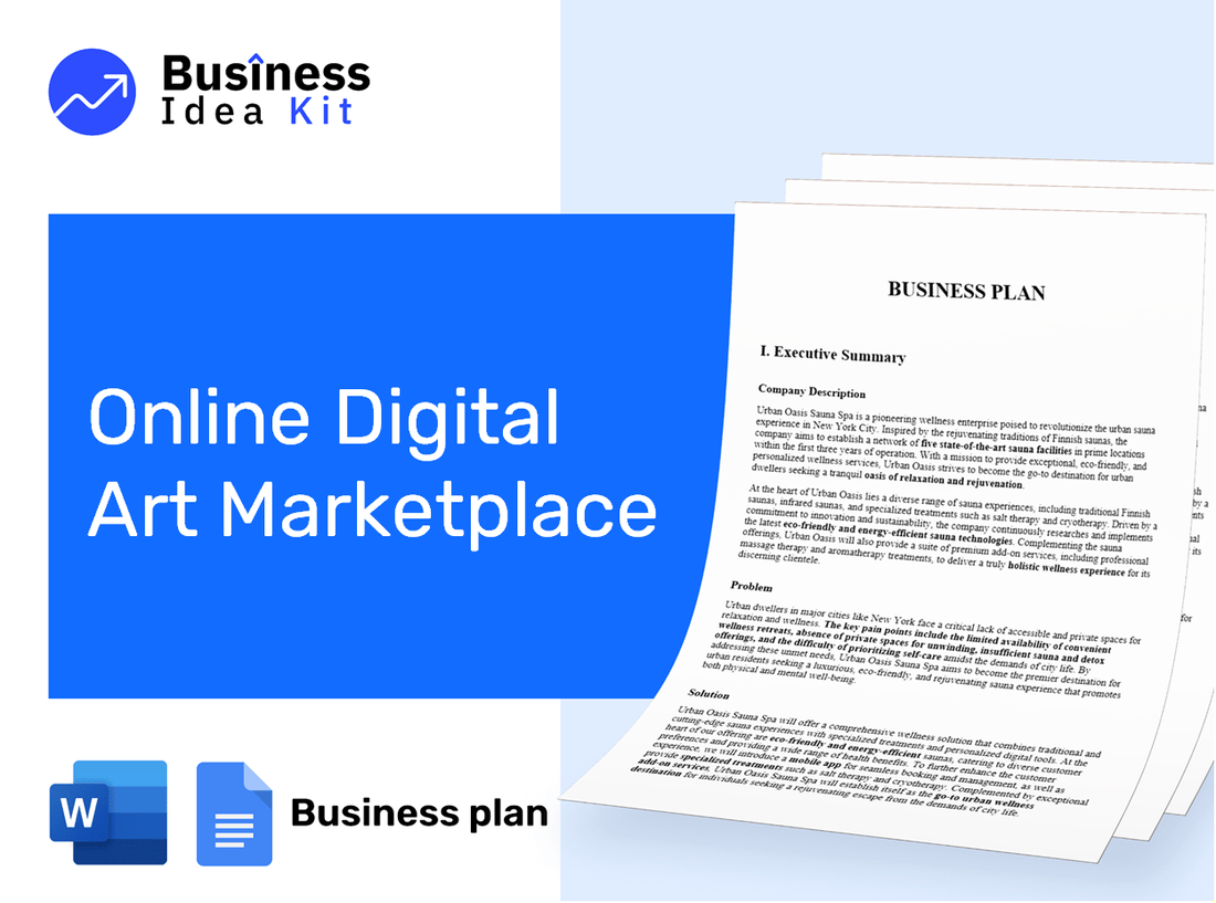 Online Digital Art Marketplace Business Plan Example